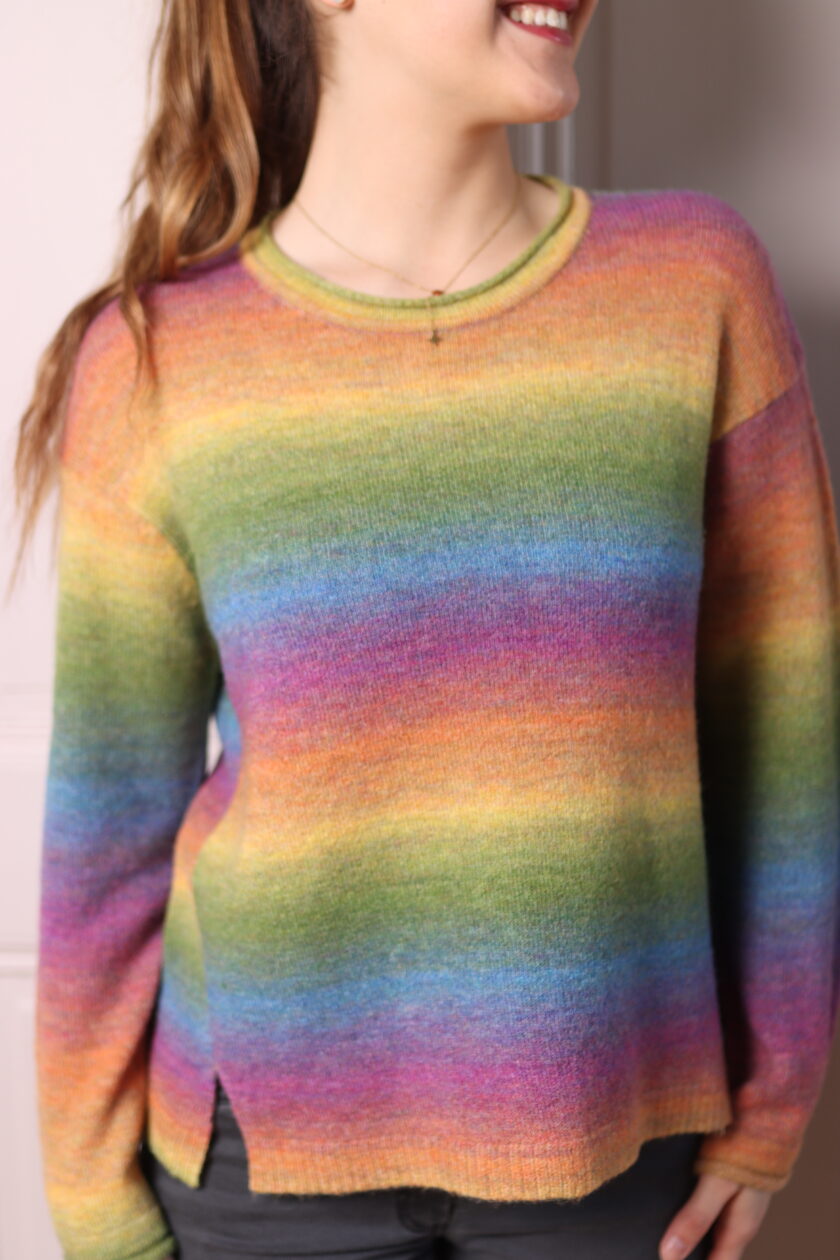 DEN03PU - PULL RDC MULTICOLORE - 25H