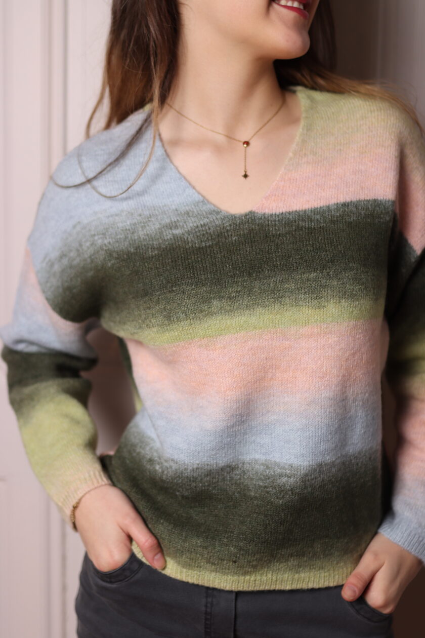 FUD07PU - PULL  V MULTICOLORE - 25H