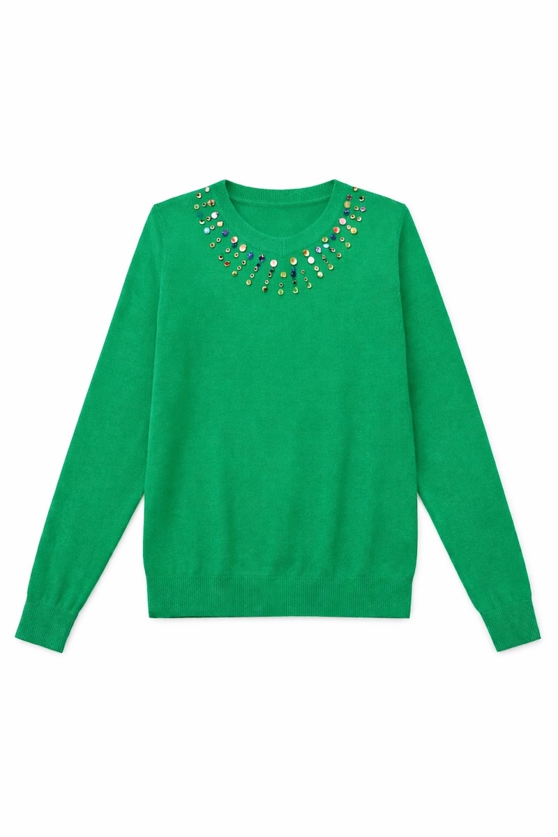 LOL05PU - PULL AVEC PERLES COL - 26H