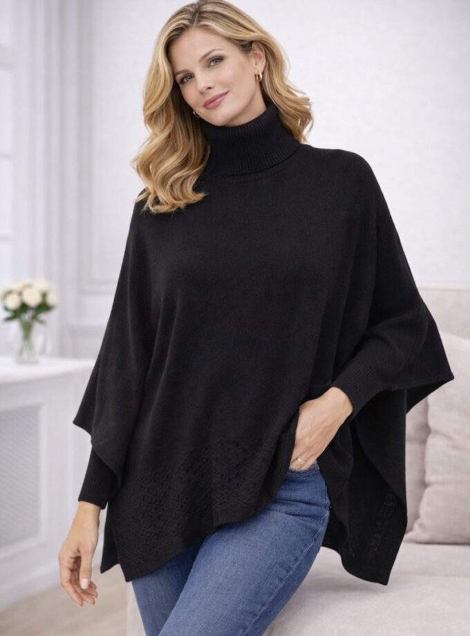 MAR06PO - PONCHO COL BOULE - 26H