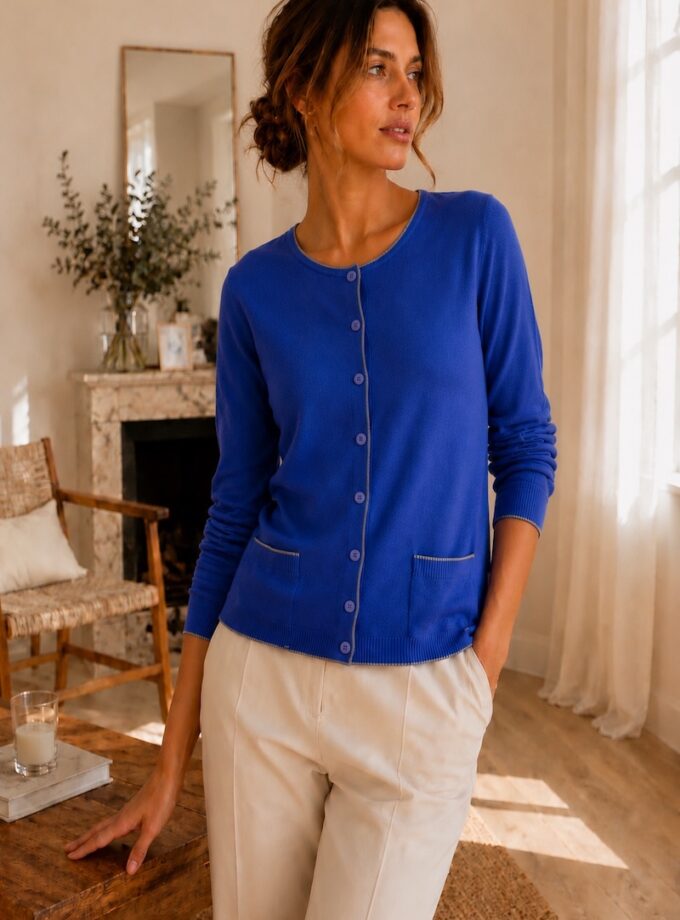 FEL47 - CARDIGAN 2 POCHES - 26E
