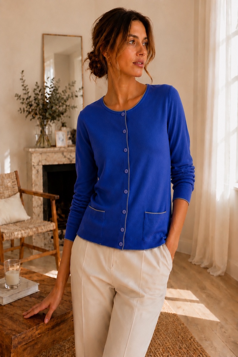 FEL47 - CARDIGAN 2 POCHES - 26E